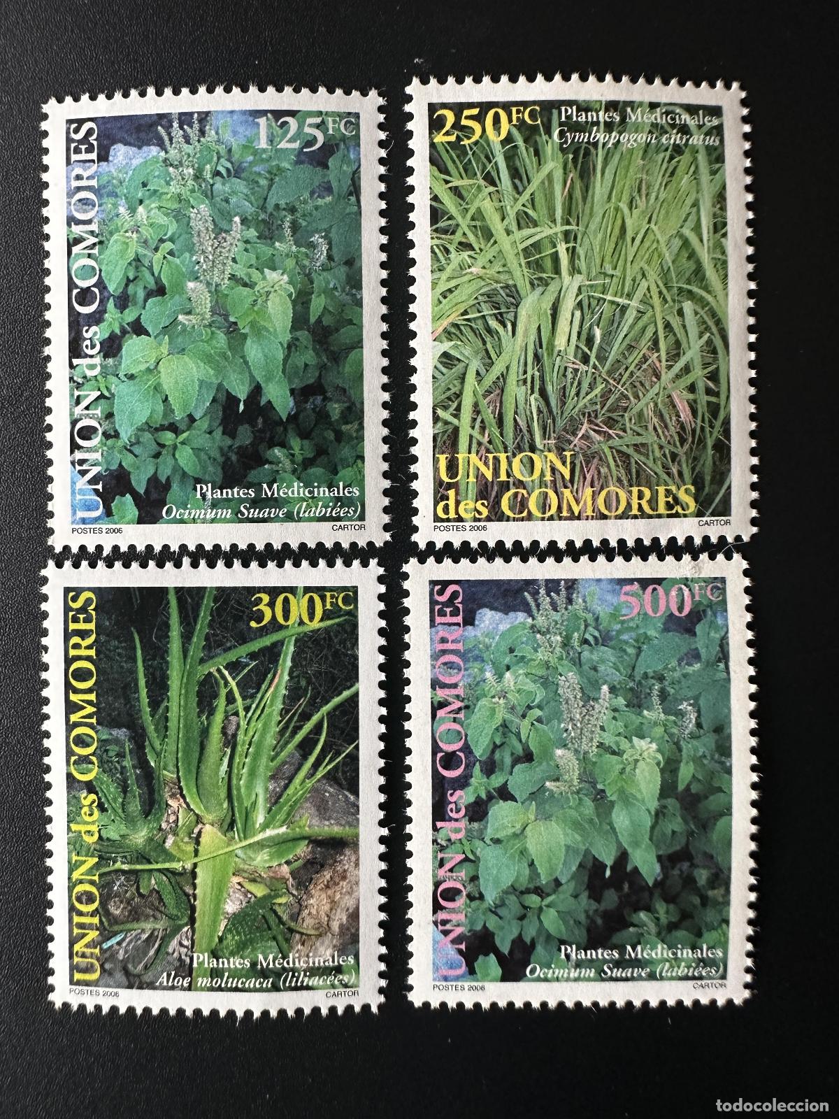 Sellos: Comoras 2006/2007 Mi. 1802/1804 - 1804 1806 Plantas medicinales 4 val.
