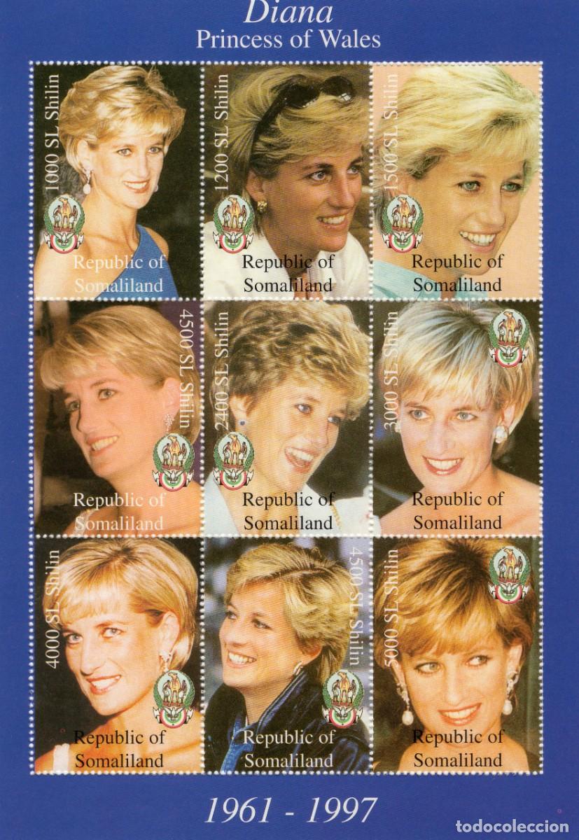 Sellos: SOMALILAND 1998 SHEET MNH PRINCESA DIANA REALEZA ROYALTY