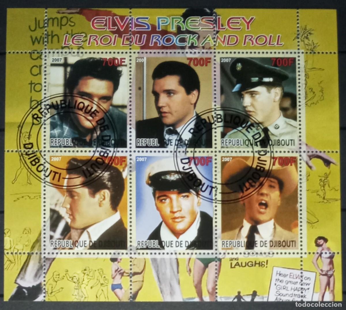 Briefmarken: DJIBOUTI 2007 SHEET USED MNH ELVIS PRESLEY SINGERS MUSIC CANTANTES MUSICA ACTORES CINE ACTORS CINEMA