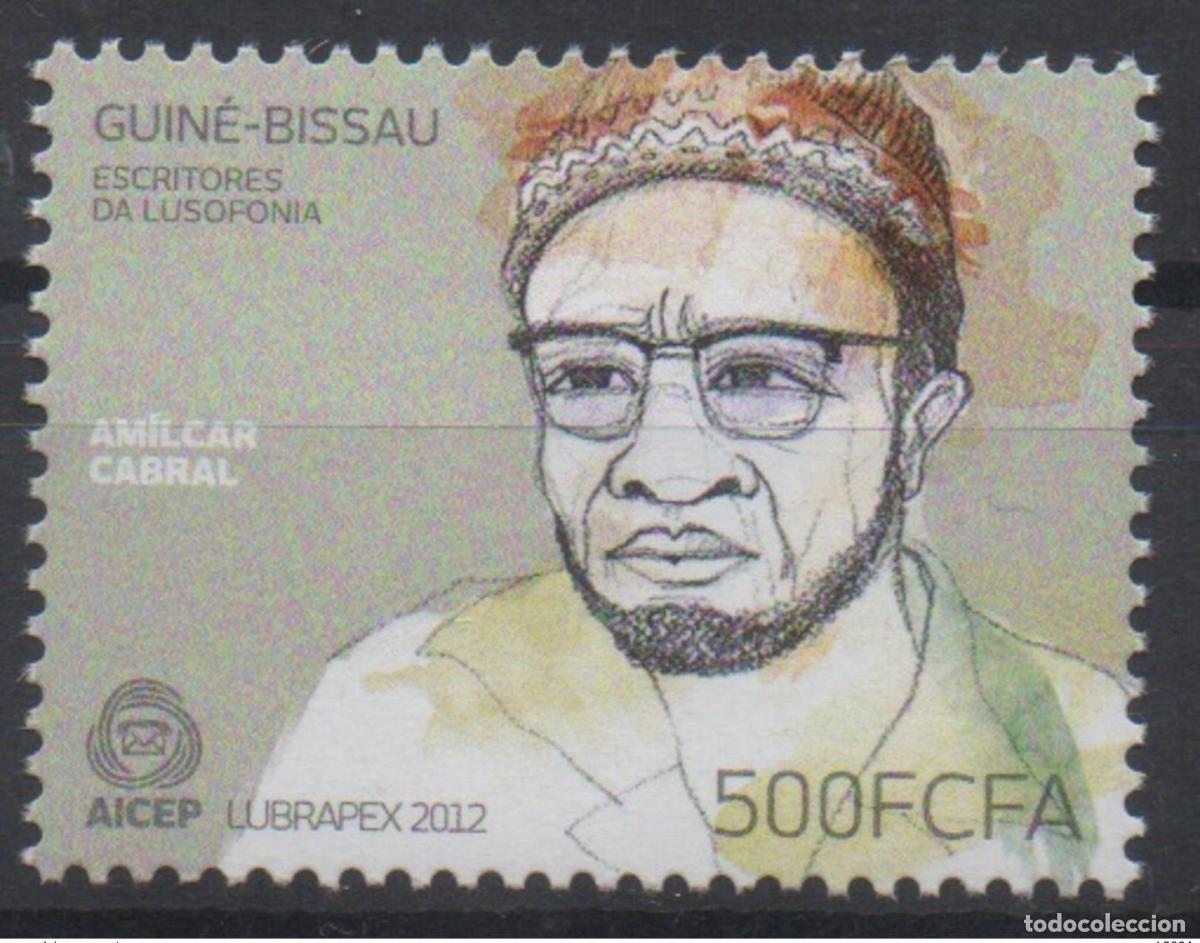 Sellos: Guinea-Bis&aacute;u 2012 Mi. A6243 Emisi&oacute;n conjunta LUBRAPEX AICEP Amilcar Cabral