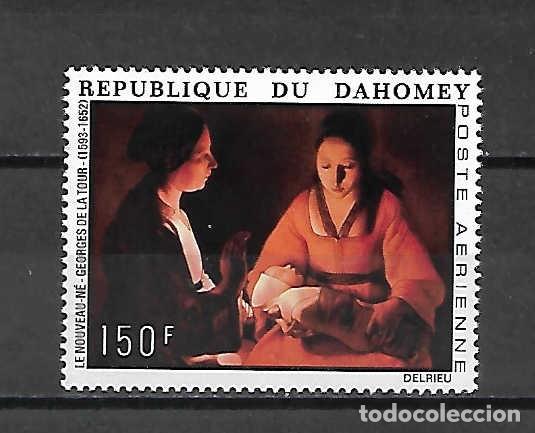 Sellos: LA TOUR, Georges de (1593-1652), pintor franc&eacute;s. Dahomey, sello a&ntilde;o 1972 Yvert 2,75&euro;