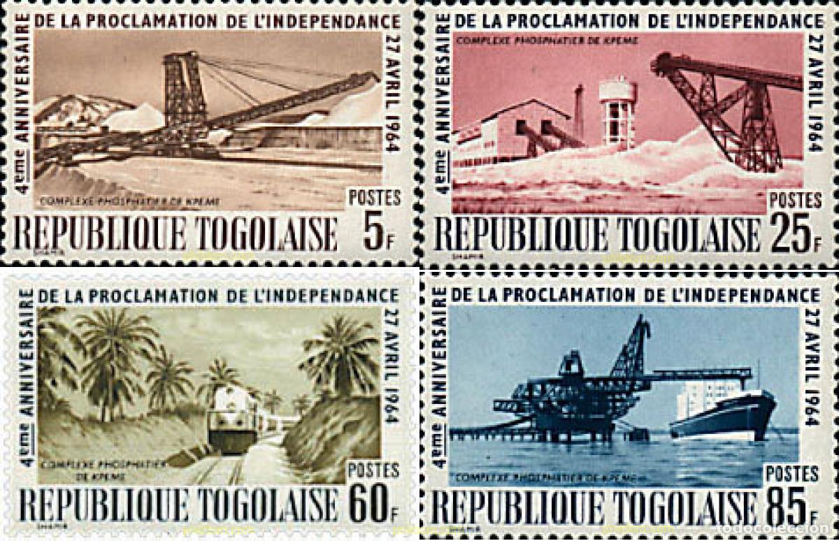 Sellos: 59177 MNH TOGO 1964 4 ANIVERSARIO DE LA INDEPENDENCIA
