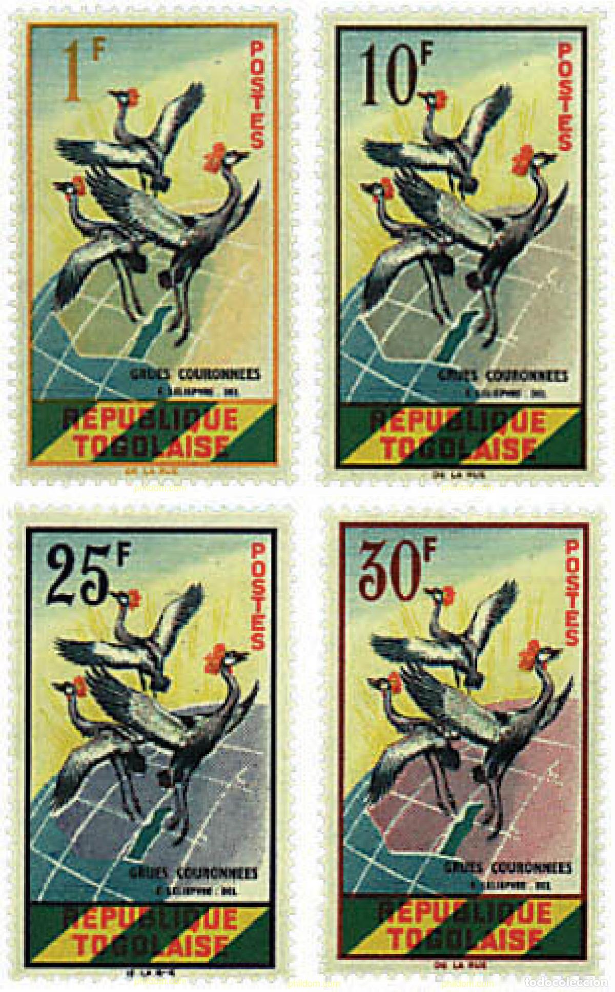 Sellos: 33091 MNH TOGO 1961 GRULLAS CORONADAS