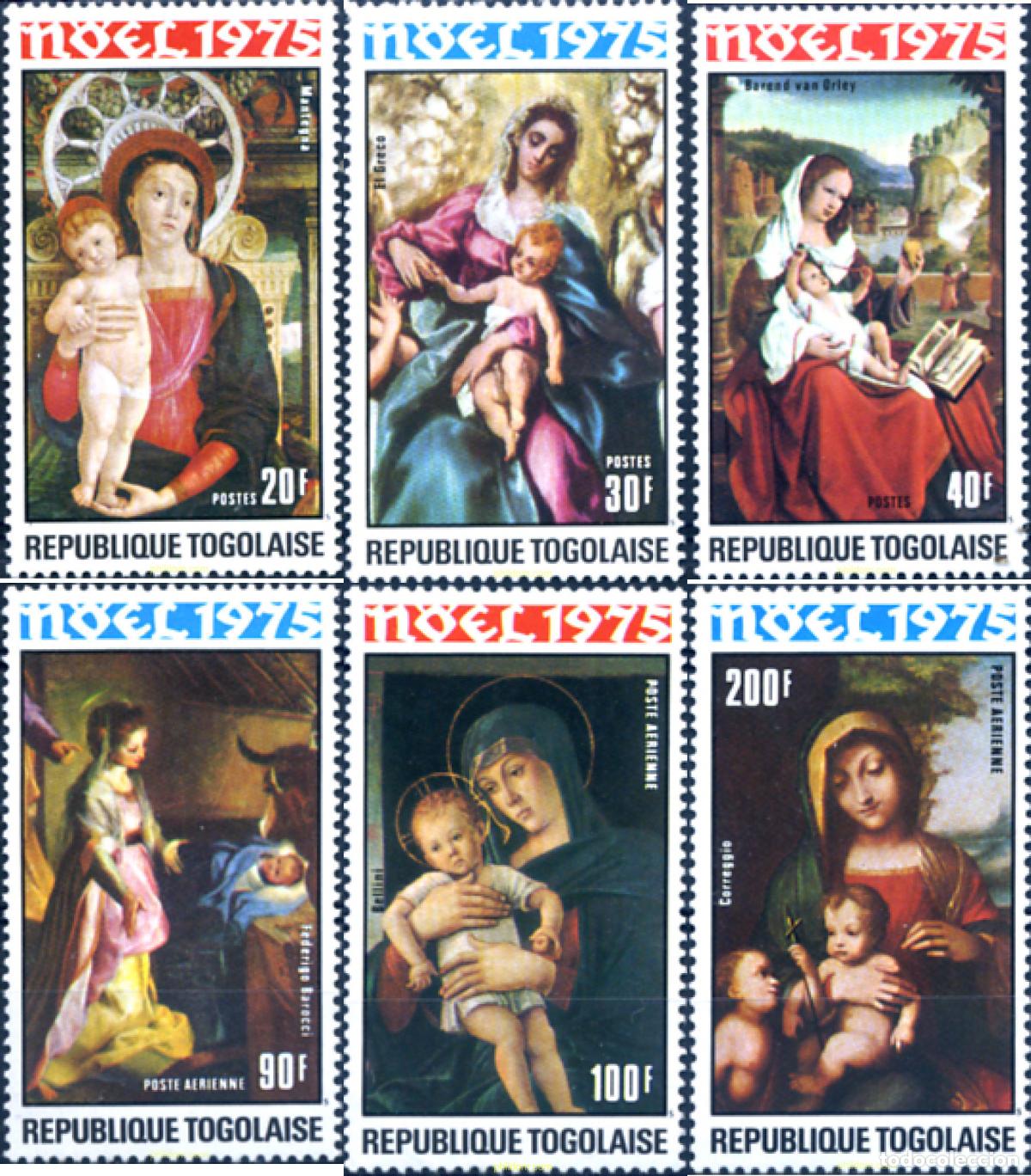 Sellos: 192240 MNH TOGO 1975 NAVIDAD. PINTURAS