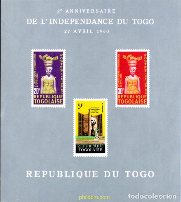 Sellos: 263291 MNH TOGO 1962 2 ANIVERSARIO DE LA INDEPENDENCIA DE TOGO