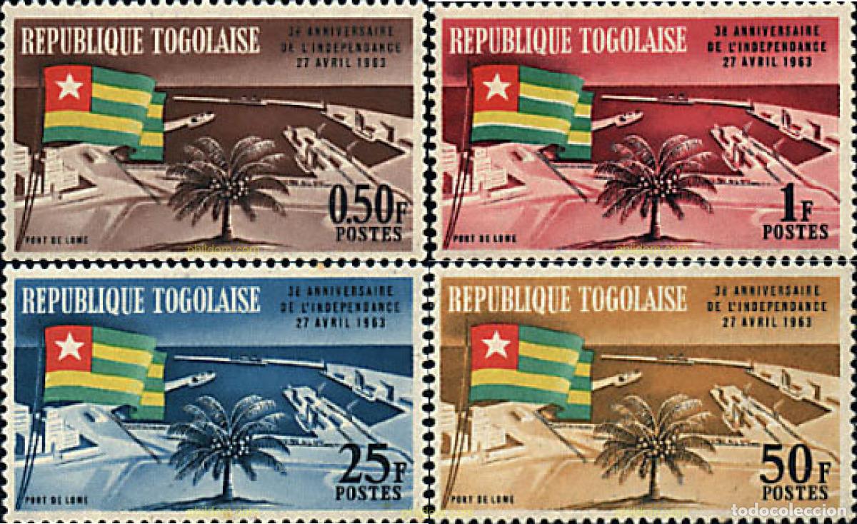 Sellos: 60708 MNH TOGO 1963 3 ANIVERSARIO DE LA INDEPENDENCIA