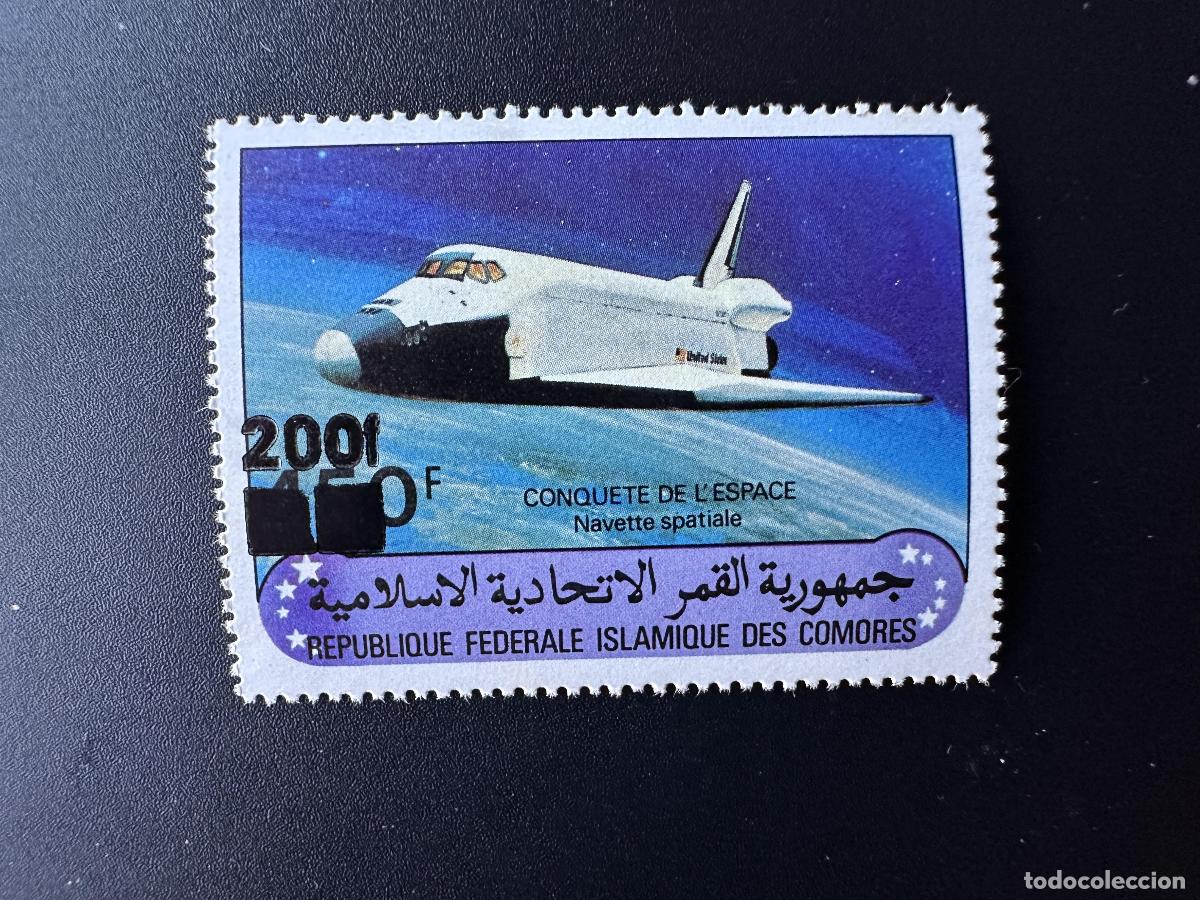 Sellos: Comoras 1994 1995 Mi. 1077 Transbordador espacial Conquest Space Overloaded