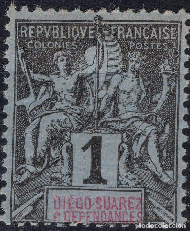 Sellos: DIEGO SUAREZ 1893 STAMP MICHEL FR-DS 38