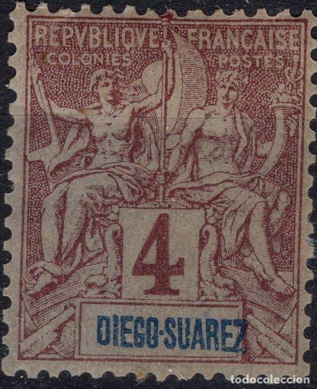 Sellos: DIEGO SUAREZ 1893 STAMP MICHEL FR-DS 40