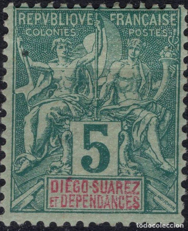 Sellos: DIEGO SUAREZ 1893 STAMP MICHEL FR-DS 41