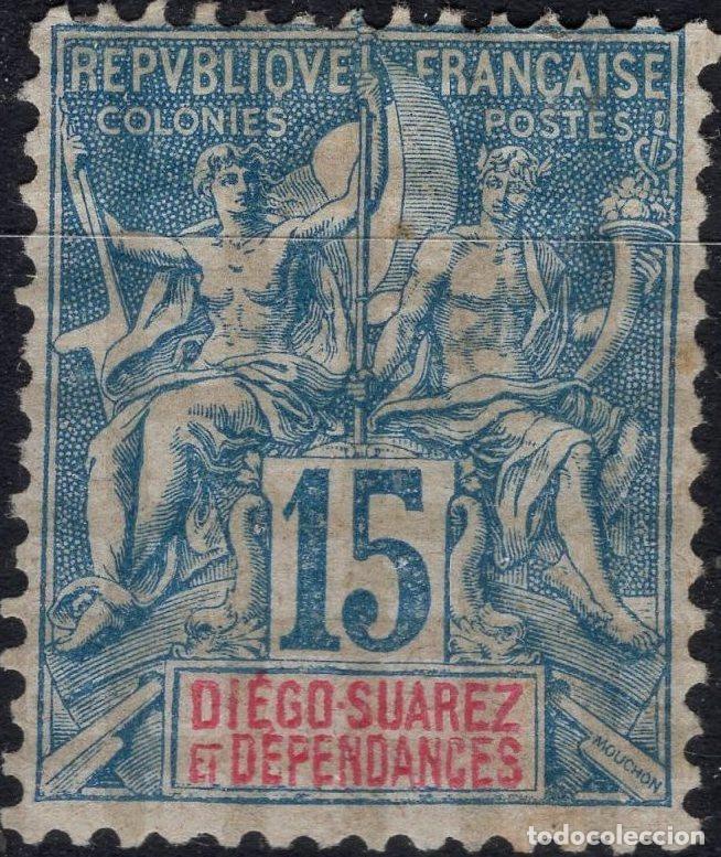 Sellos: DIEGO SUAREZ 1893 STAMP MICHEL FR-DS 43