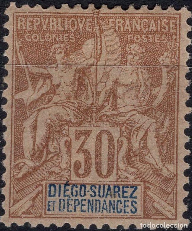 Sellos: DIEGO SUAREZ 1893 STAMP MICHEL FR-DS 46