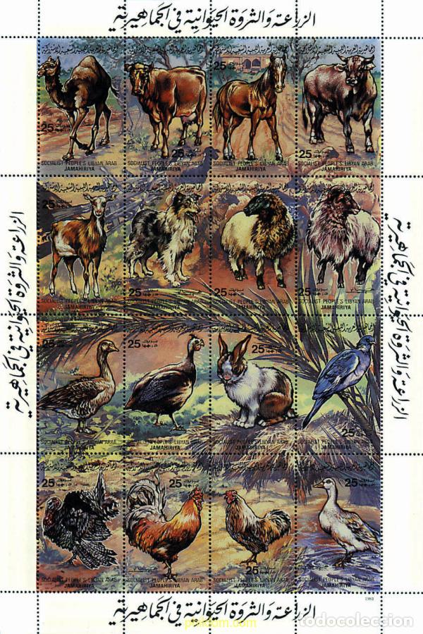 Sellos: 46541 MNH LIBIA 1983 ANIMALES DOMESTICOS