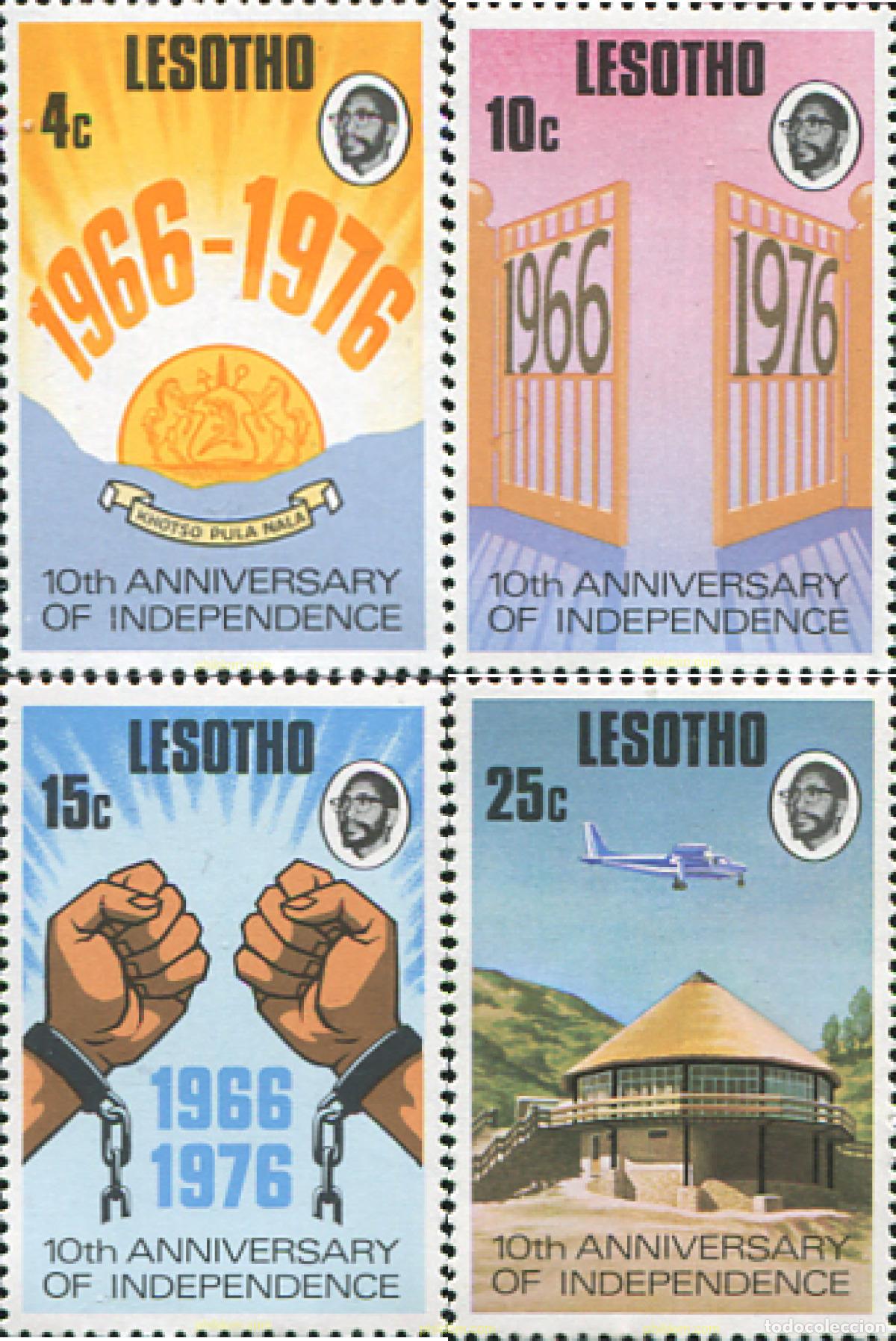Sellos: 337792 MNH LESOTHO 1976 10 ANIVERSARIO DE LA INDEPENDENCIA