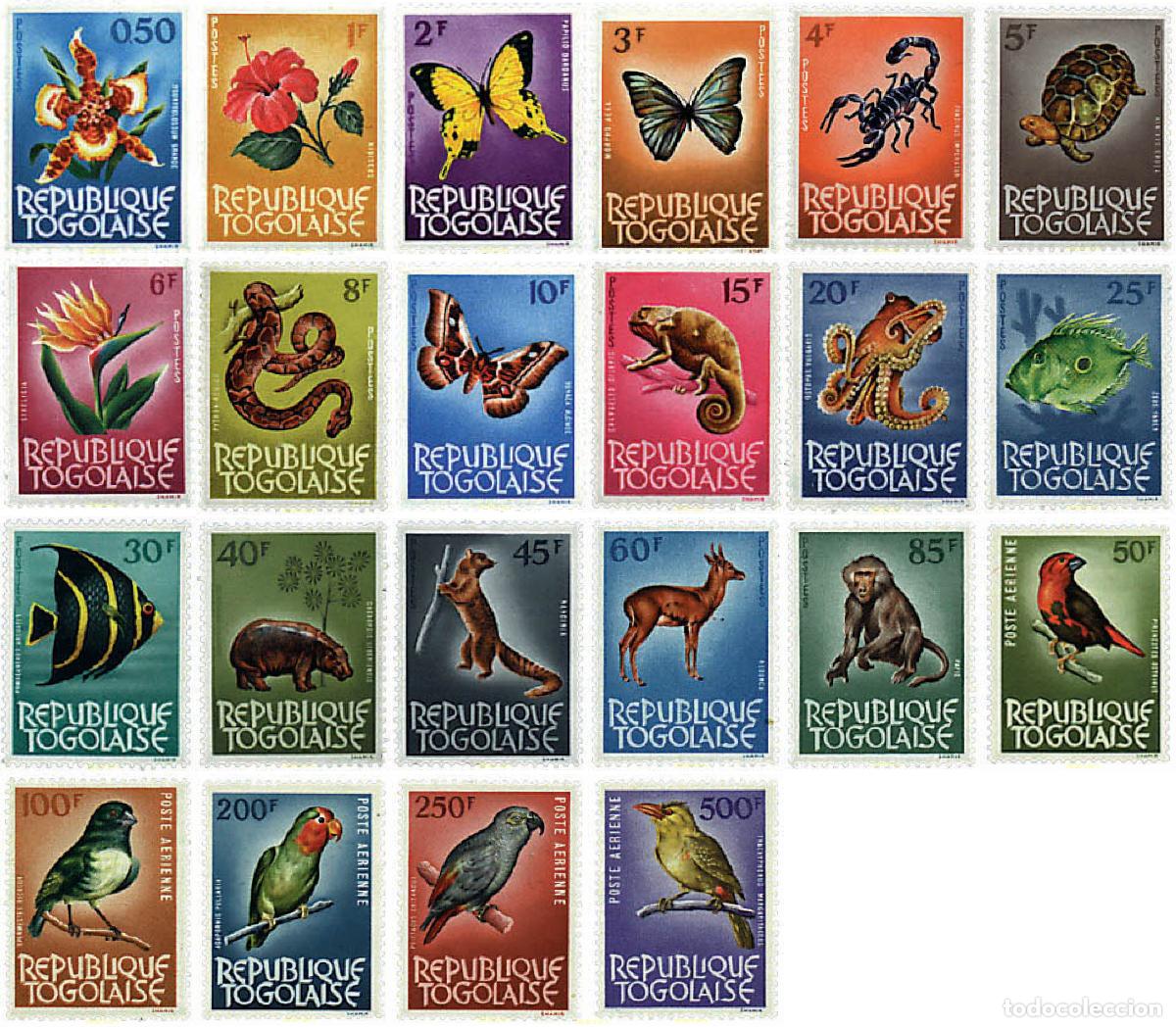 Sellos: 92247 MNH TOGO 1964 FAUNA Y FLORA