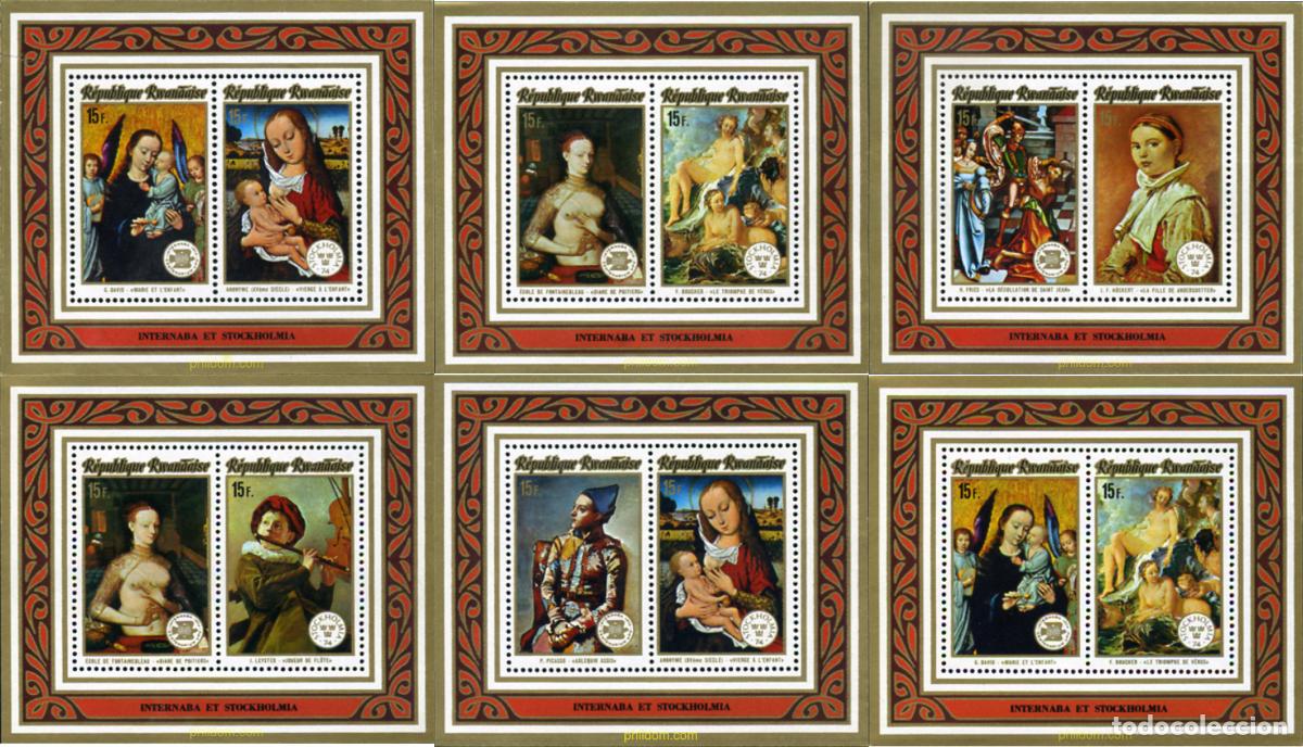Sellos: 368545 MNH RUANDA 1974 INTERNABA-STOCKHOLMIA 1974. EXPOSICION FILATELICA