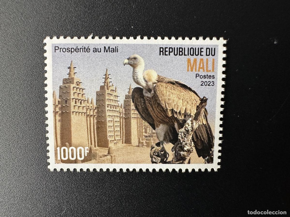Sellos: Mal&iacute; 2023 Mi.? Prosperidad buitre p&aacute;jaro geier Vogel