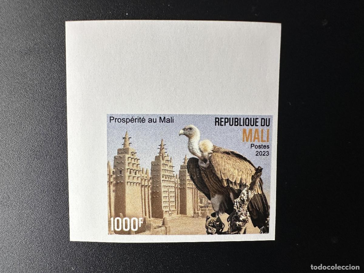 Sellos: Mal&iacute; 2023 Mi.? ND Prosperidad cultura buitre Geier p&aacute;jaro Vogel