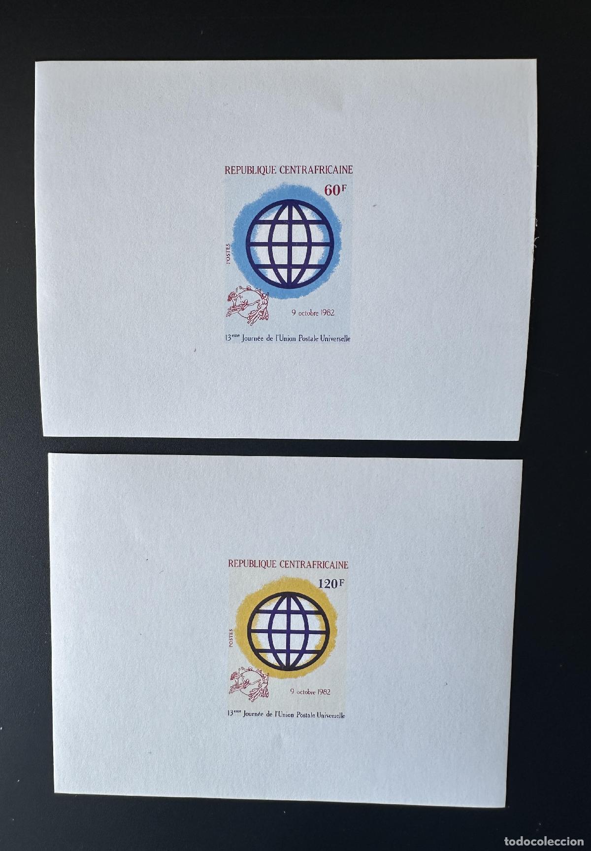 Sellos: &Aacute;frica Central 1982 Mi. 886 - 887 Prueba de lujo UPU Uni&oacute;n Postal Universal