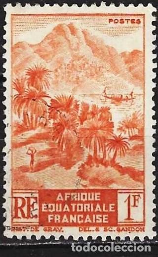 Sellos: &Aacute;frica Ecuatorial francesa (AEF) 1947 - Mi 268 - YT 214 - Paysaje
