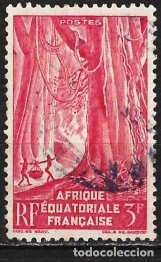 Sellos: &Aacute;frica Ecuatorial francesa (AEF) 1947 - Mi 272 - YT 218 - Selva tropical