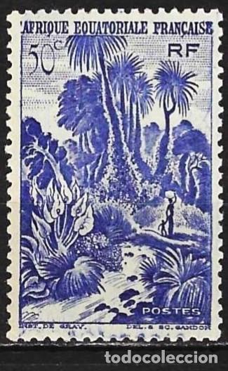 Sellos: &Aacute;frica Ecuatorial francesa (AEF) 1947 - Mi 265 - YT 211 - Selva tropical - MNH**
