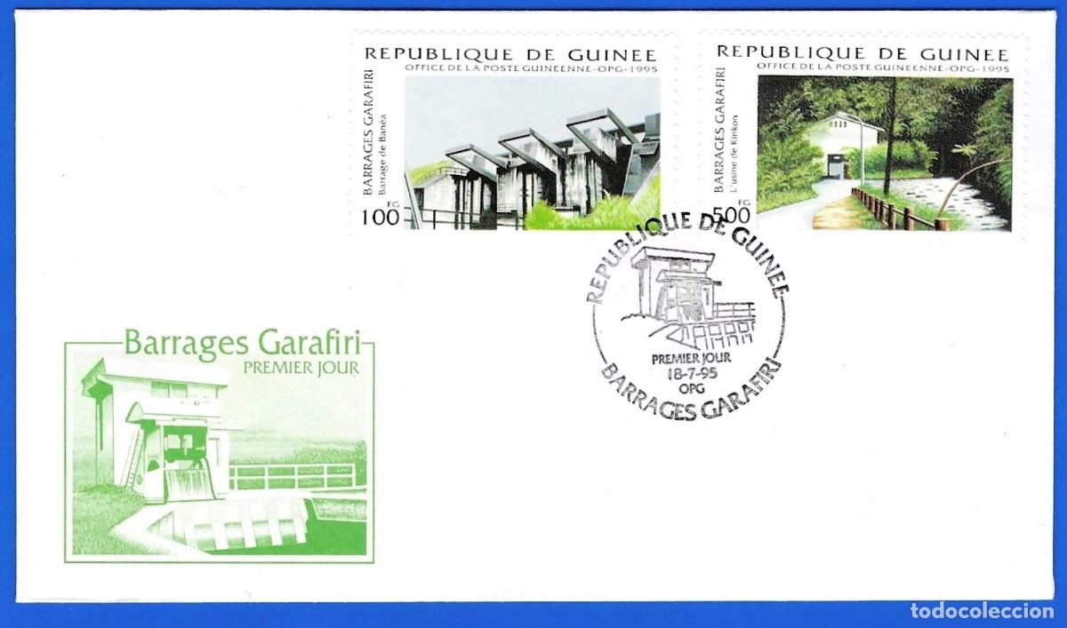 Sellos: Guinea 1995 - FDC - Mi 1510 y 1514 - YT 1042 y 1046 - Embalse de Garafiri