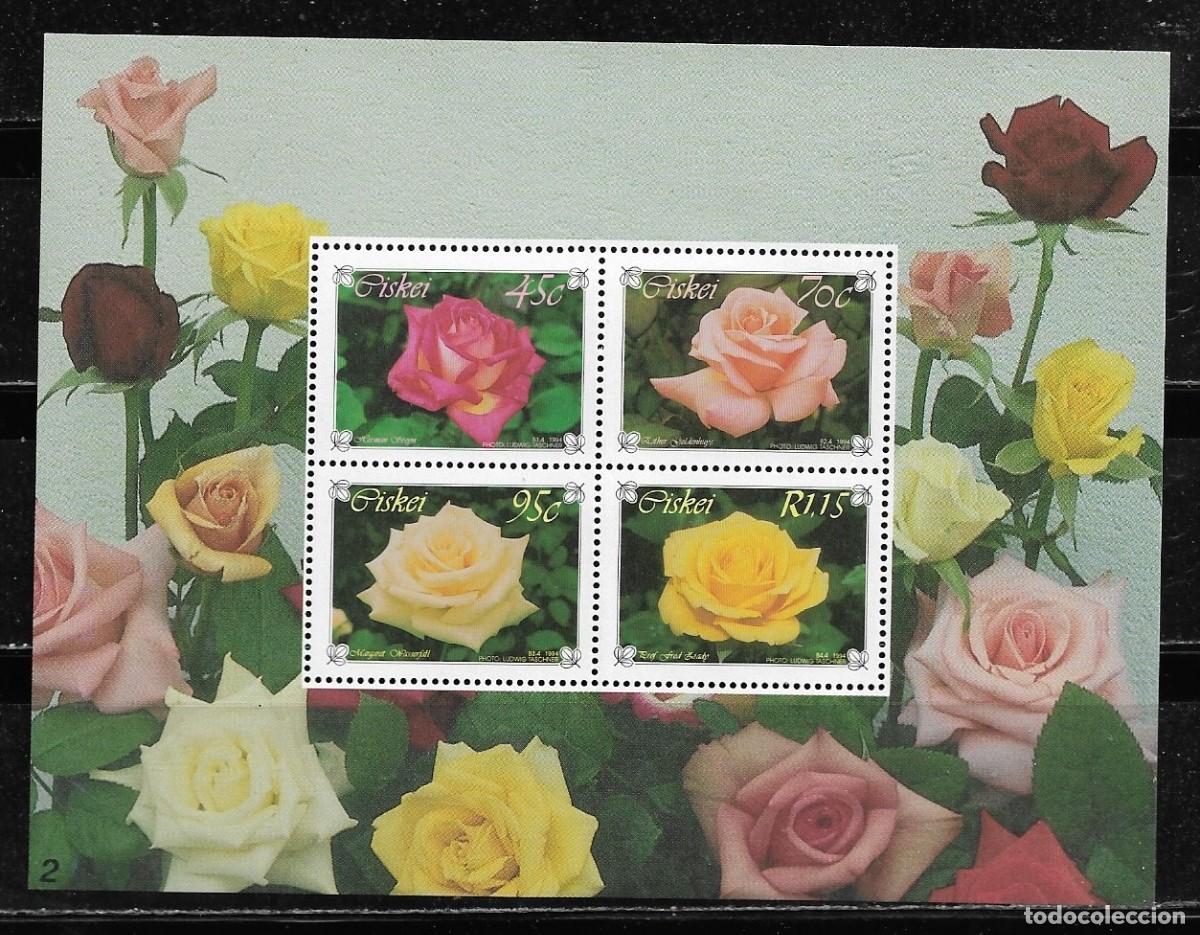Sellos: CISKEI 1994, HOJA BLOQUE Ivert 10 - FLORES, ROSAS. MNH.