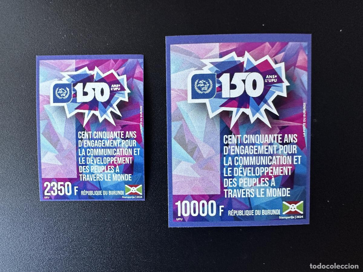 Sellos: Burundi 2024 Mi.? ND: Edici&oacute;n conjunta: 150 a&ntilde;os de la Uni&oacute;n Postal Universal UPU