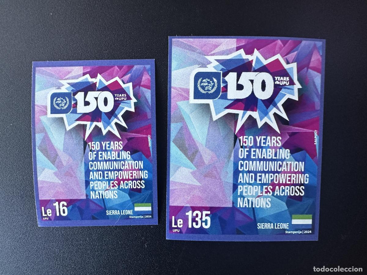 Sellos: Sierra Leona 2024 Mi.? ND: Edici&oacute;n conjunta: 150 a&ntilde;os | UPU Uni&oacute;n Postal Universal