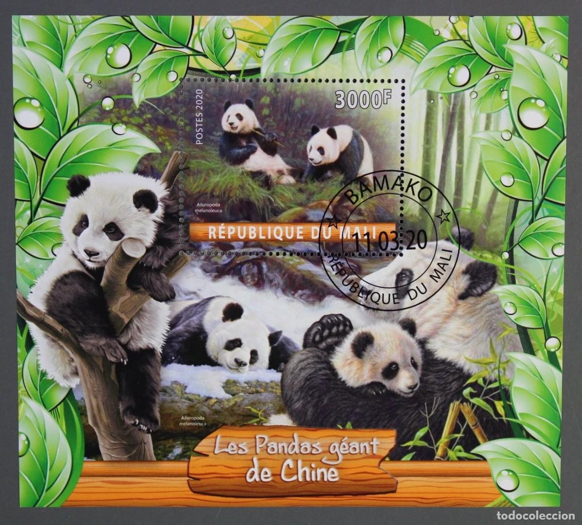 Sellos: MALI 2020 SHEET USED MNH FAUNA MAMIFEROS OSOS PANDA BEARS PANDAS OURS URSOS BAREN ORSI WILDLIFE