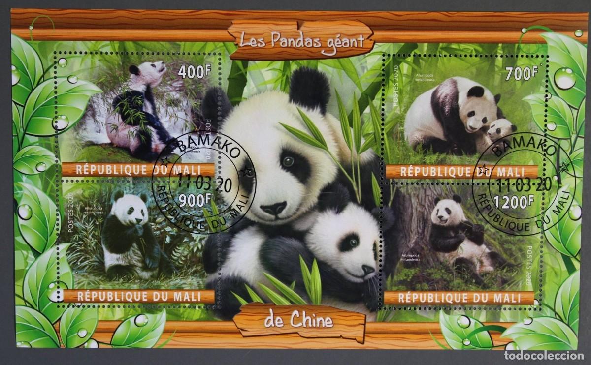 Sellos: MALI 2020 SHEET USED MNH FAUNA MAMIFEROS OSOS PANDA BEARS PANDAS OURS URSOS BAREN ORSI WILDLIFE