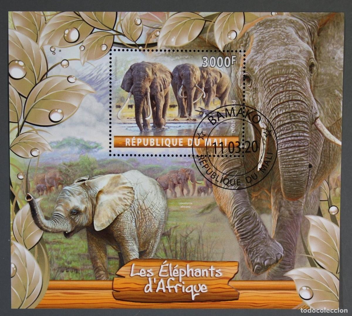 Sellos: MALI 2020 SHEET USED MNH FAUNA MAMIFEROS ELEPHANTS ELEFANTES ELEFANTI ELEFANTEN WILDLIFE