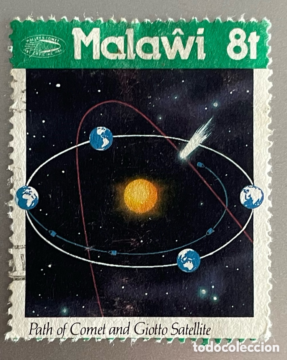 Sellos: Malawi. Espacio. Paso del cometa Halley. 1986