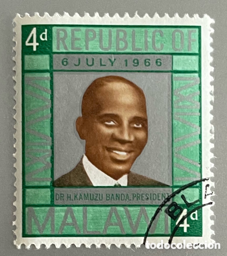 Sellos: Malawi. D&iacute;a de la rep&uacute;blica. 1966