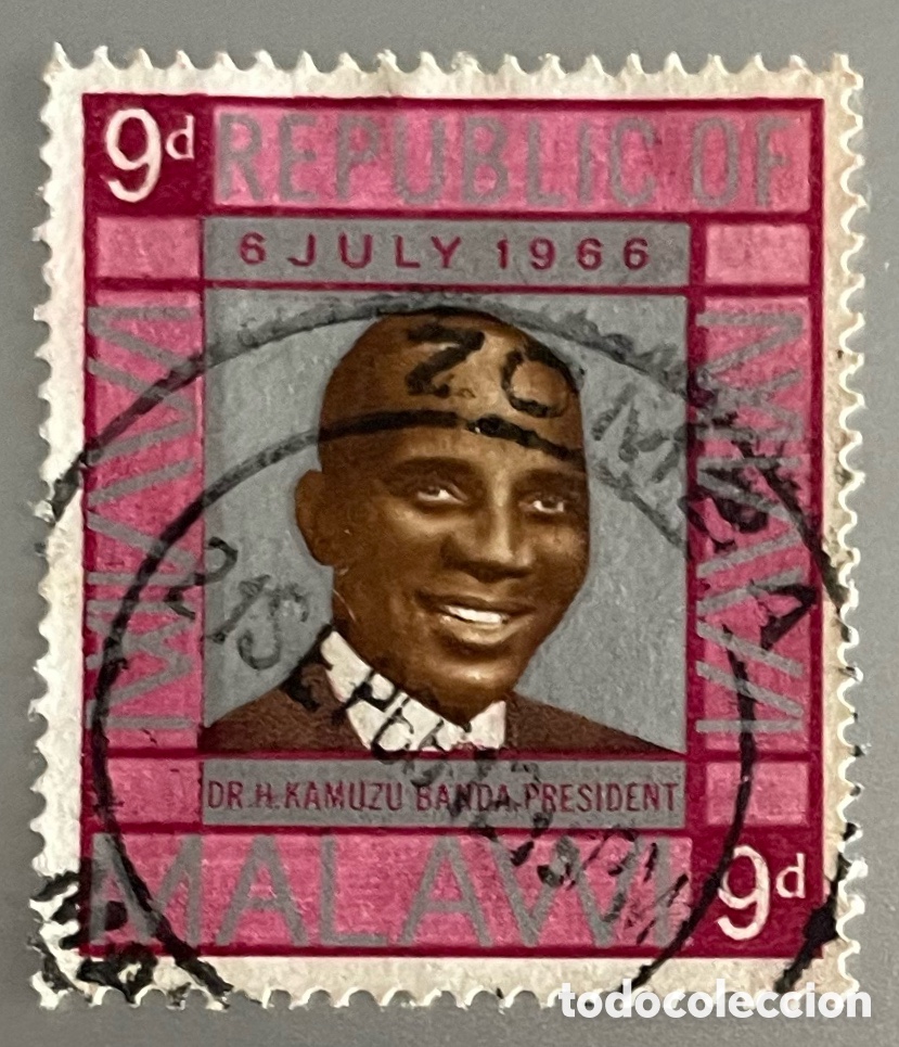 Sellos: Malawi. D&iacute;a de la rep&uacute;blica. 1966