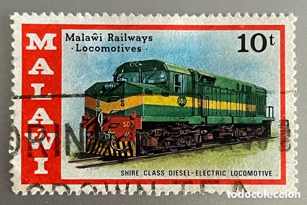 Sellos: Malawi. Locomotoras. 1976