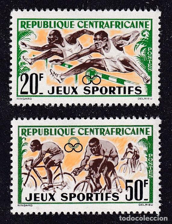 Sellos: CENTRAFRICAINE n&deg; 20 et 21 ** jeux sportifs africains