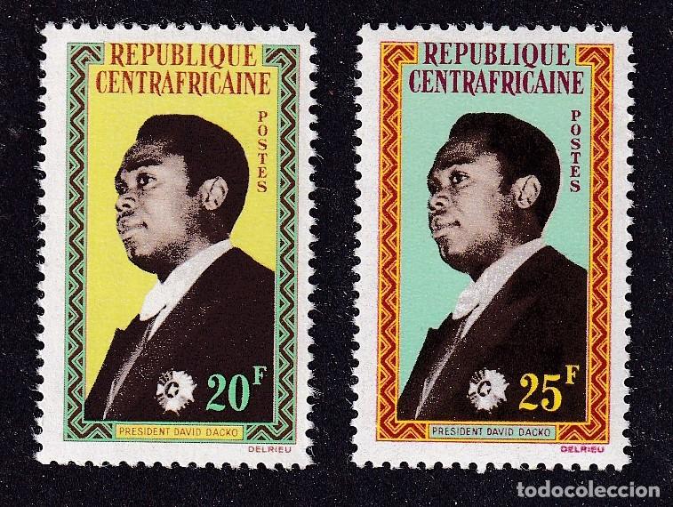 Francobolli: CENTRAFRICAINE n&deg; 22 et 23 ** pr&eacute;sident David Dacko