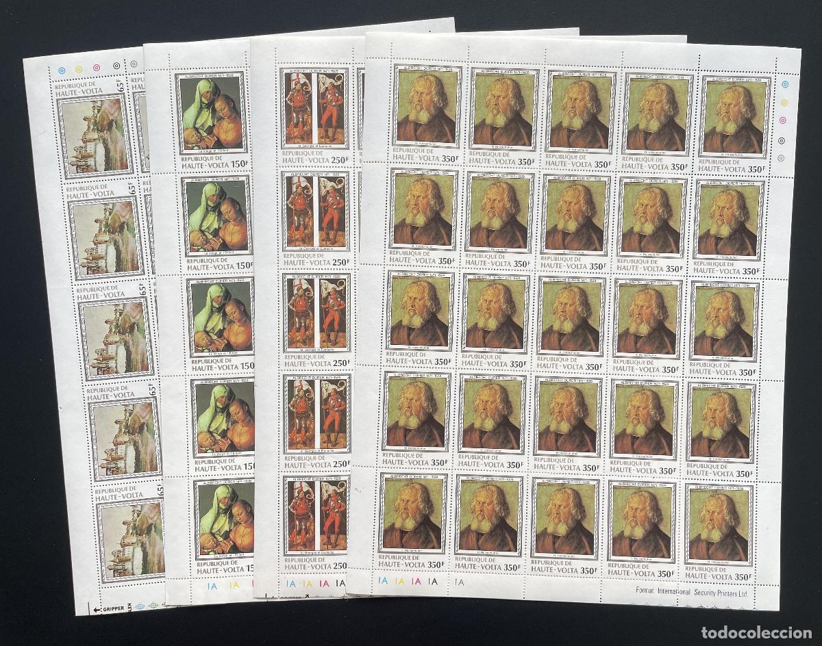 Timbres: Alto Volta 1978 YT 465-468 bloque Albrecht D&uuml;rer pintura Renacimiento