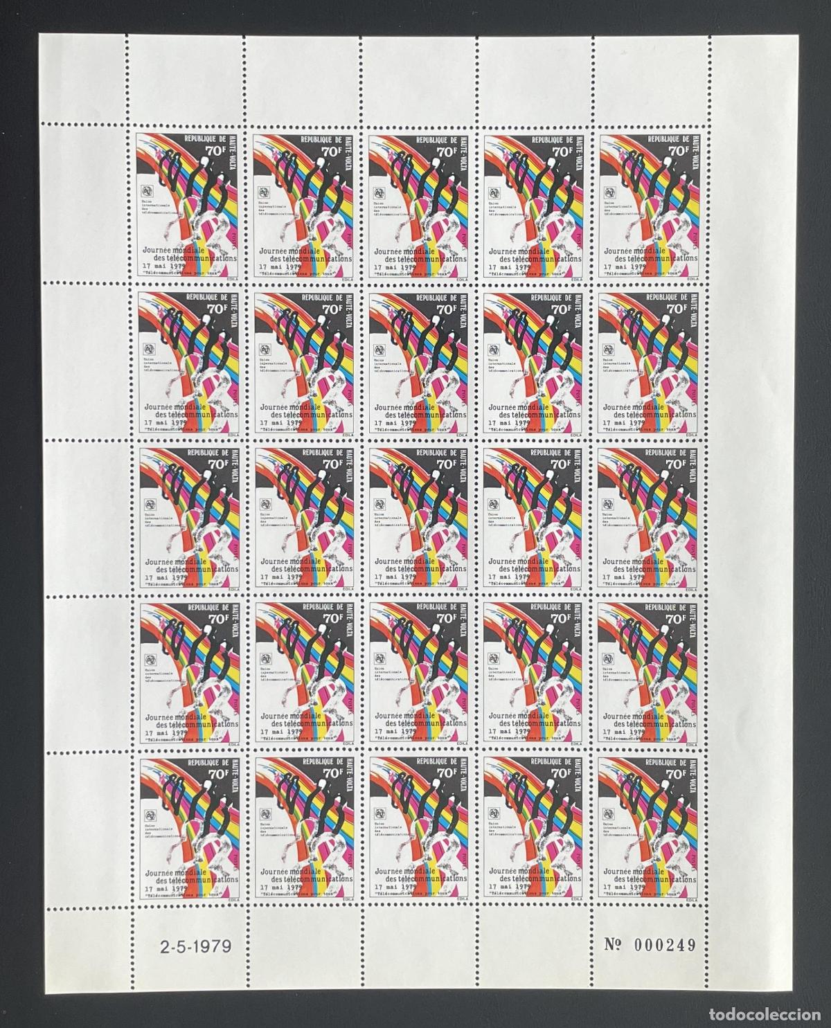 Timbres: Alto Volta 1979 YT 480 bloque D&iacute;a Mundial Telecomunicaciones UIT