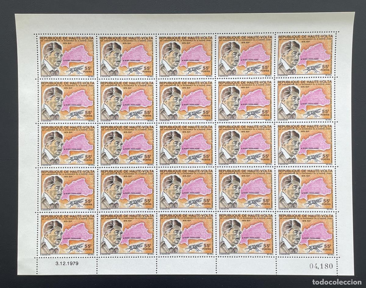 Timbres: Alto Volta 1979 YT 505 bloque Eug&egrave;ne Jamot medicina mapa mosca