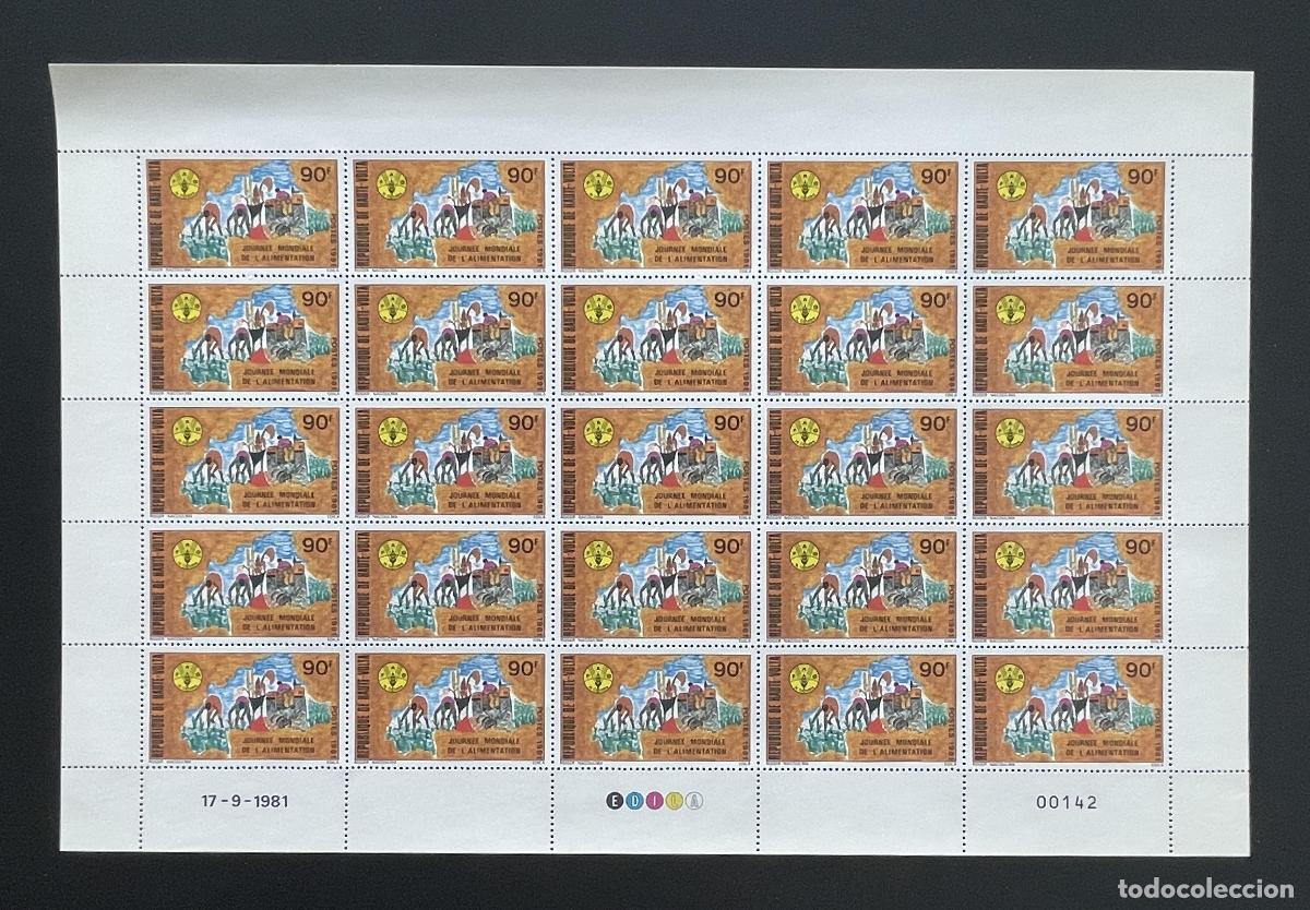 Timbres: Alto Volta 1981 YT 557 bloque D&iacute;a Mundial Alimentaci&oacute;n FAO agricultura