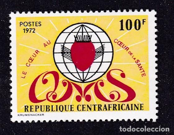 Sellos: CENTRAFRICAINE n&deg; 165 ** ann&eacute;e mondiale du coeur