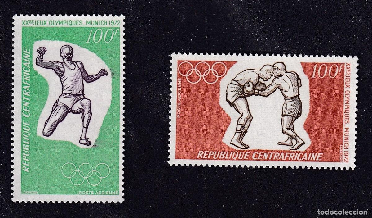 Sellos: CENTRAFRICAINE PA n&deg; 98 et 99 ** jeux olympiques de Munich