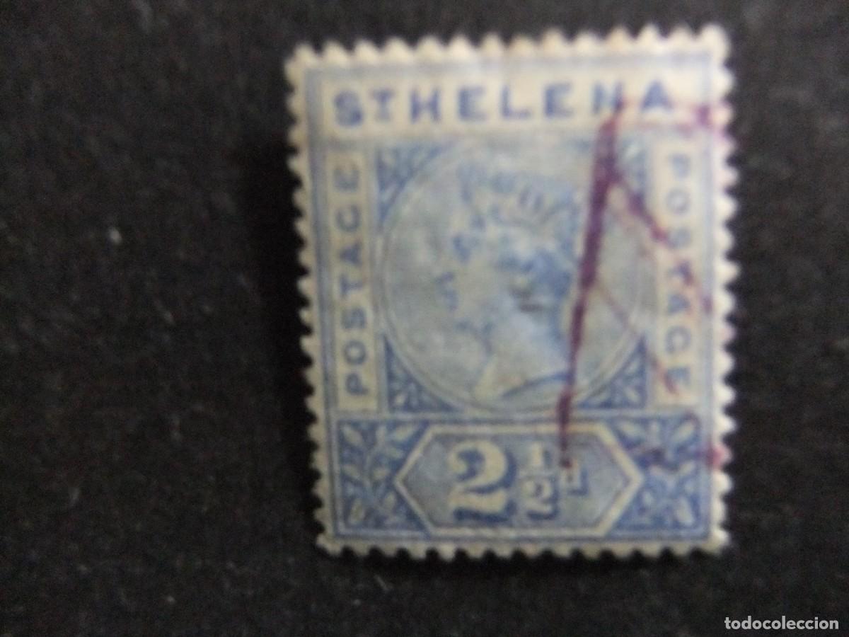 Sellos: 52 ST. HELENA 1890 / QUEEN VICTORIA / YVERT 24 FU fil corona CA