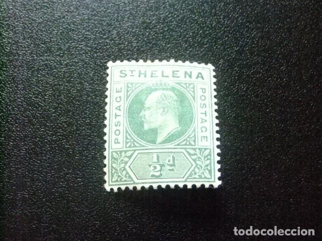 Sellos: 52 ST. HELENA 1902 / KING EDOUARD VII / YVERT 27 (*) fil corona CA