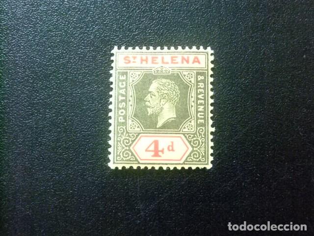 Sellos: 52 ST. HELENA 1912 / KING GEORGE V / YVERT 39 MH fil corona CA mult.