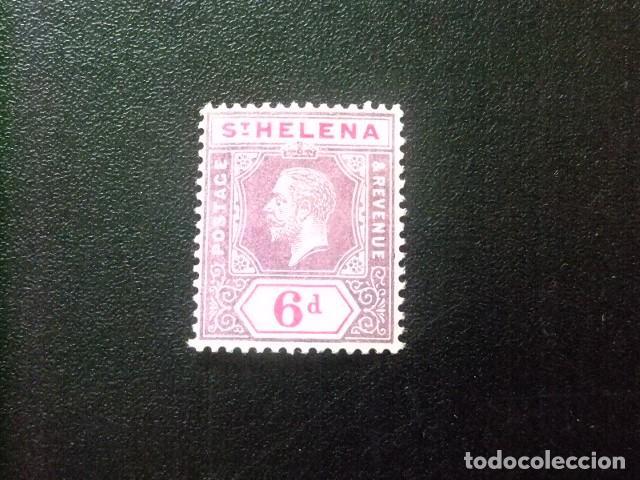 Sellos: 52 ST. HELENA 1912 / KING GEORGE V / YVERT 40 MH fil corona CA mult.