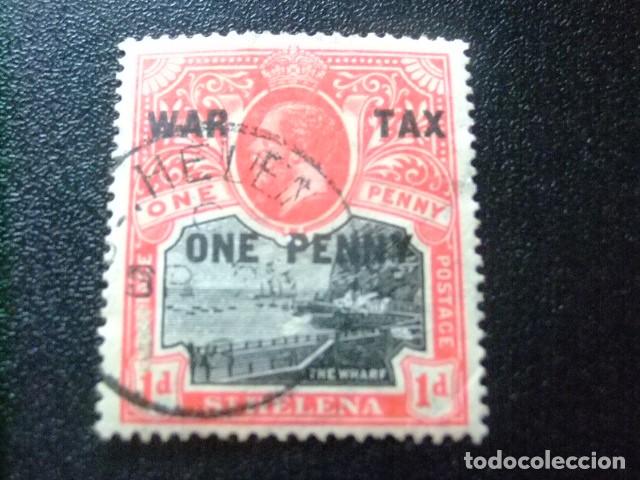 Sellos: 52 ST. HELENA 1916 / KING GEORGE V (MUELLE de JAMESTOWN) / YVERT tax war 53 FU fil CA